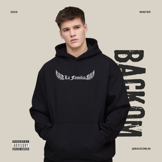 La Familia Black Hoodie – Winter 2025 Collection