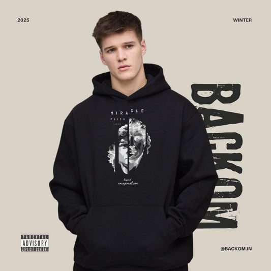 MIRACLE Black Hoodie – Winter 2025 Collection