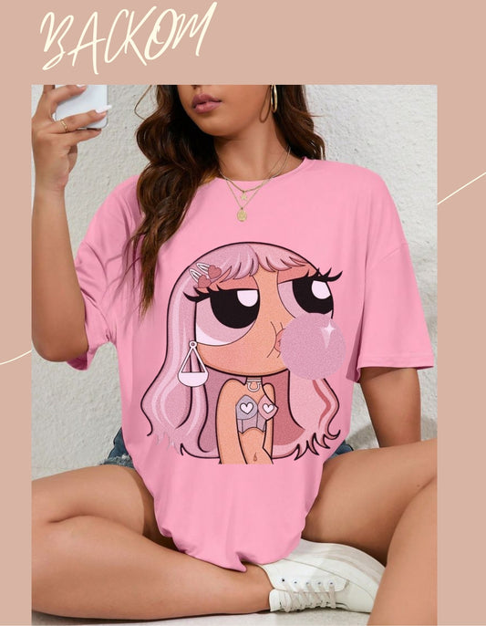 Bubblegum Diva Oversized Graphic Tee
